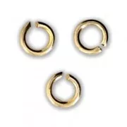 5x1mm Open Jump Rings -fine Gold plated plated x50