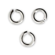 Jumprings open 5x1 mm - Fine silver plating x50
