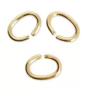 9.5x6.4x1.2mm Oval Open Jump Ringsfine Gold plated x25