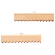 40mm Ribbon crimp ends for DIY jewelry creation - Rose Gold Tone x2|raw }}