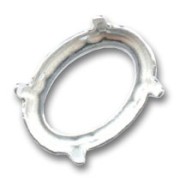Cabochon setting PureCrystal 4120 oval-shaped 8x6mm Silver-colored|raw }}