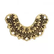 Spacer with oriental pattern 5 raws 23x14.5 mm Antique Gold Tone x1