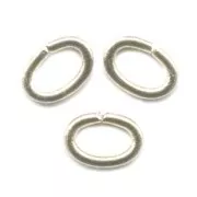Jumprings open 7.5x5x1mm Antique silver tone x50