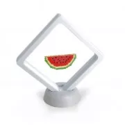 3D presentation frame for Miyuki beadweavings or other - White x1