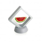 3D presentation frame for Miyuki beadweavings or other 7.5x7.5cm - White x1|raw }}