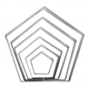 Metal cookie cutters for modeling - Pentagon x6|raw }}