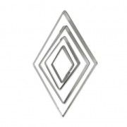 Metal cookie cutters for modeling - Diamond x4|raw }}