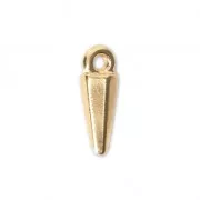 Mini Triangle-shaped charm 13x4 mm Gold Tone x1