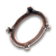 Cabochon setting PureCrystal 4120 oval-shaped 8x6mm Copper-colored|raw }}