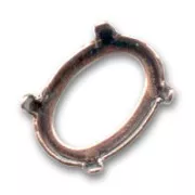 Cabochon setting PureCrystal 4120 oval-shaped 8x6mm Copper-colored