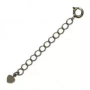 Spring clasp 7 mm with extension chain - Bronze Tone x1