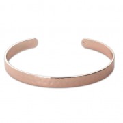Brass bracelet with Hammered surface 6.20 mm Rose Gold Tone x1|raw }}
