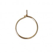 Metal Earring hoops to decorate 12x0.65 mm Fine Gold plated x4|raw }}