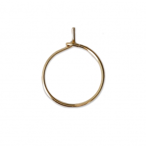 Metal Earring hoops to decorate 12x0.65 mm Fine Gold plated x4