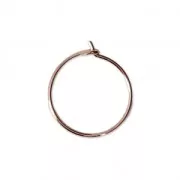 Metal Earring hoops to decorate 18x0.8 mm Rose Fine Gold plated x2