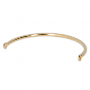 Spacer half bangle for bracelet 57x2 mm fine Gold plated x1