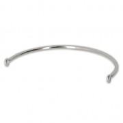 Spacer half bangle for bracelet 57x2 mm Rhodium Tone x1