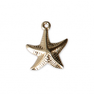 Thin starfish charm 13x11.5 mm - Gold-filled x1
