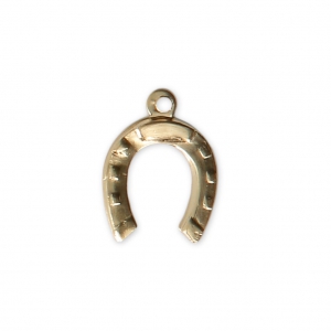 Thin horseshoe charm 12x9 mm - Gold-filled x1