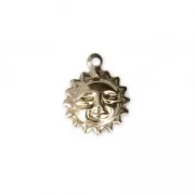 Thin sun charm 11x9 mm - Gold-filled x1