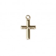 Thin cross charm 11x7 mm - Gold-filled x1|raw }}