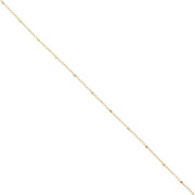 cable chain with Faceted beds 1.35 mm Fine Gold Plated x1m|raw }}