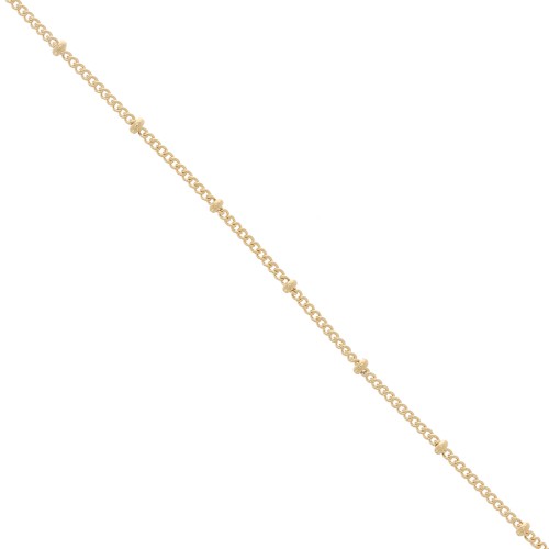 Belcher chain with round beds 2.00 mm - Fine Gold plated x1m