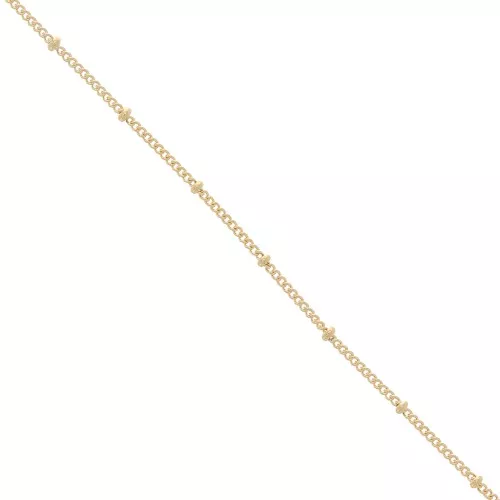 Belcher chain with round beds 2.00 mm - Fine Gold plated x1m