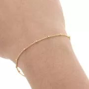 Belcher chain with round beds 2.00 mm - Fine Gold plated x1m