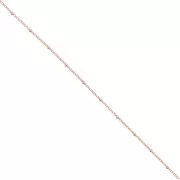 Belcher chain with round beds 2.00 mm Rose Fine Gold Plated x1m