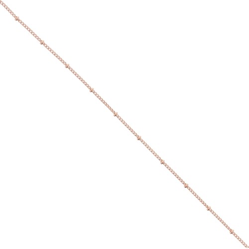 Belcher chain with round beds 2.00 mm Rose Fine Gold Plated x1m