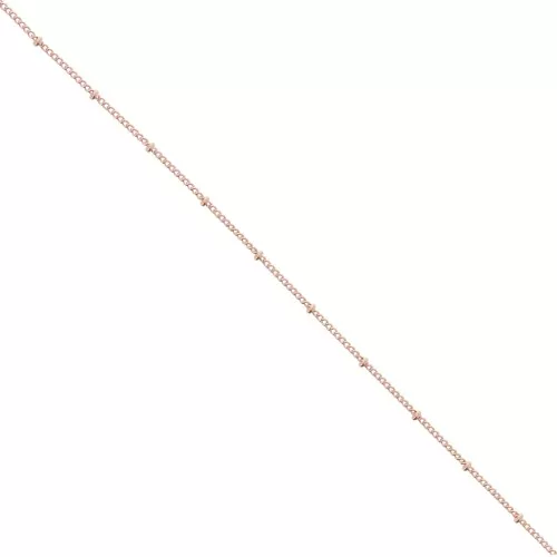 Belcher chain with round beds 2.00 mm Rose Fine Gold Plated x1m