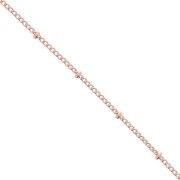 Belcher chain with round beds 2.00 mm Rose Fine Gold Plated x1m