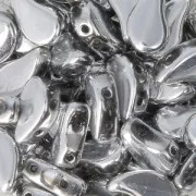 Double drilled Czech Glass Paisley Duo beads 9x5.5 mm Labrador x10g