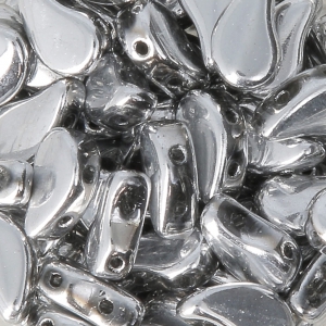 Double drilled Czech Glass Paisley Duo beads 9x5.5 mm Labrador x10g