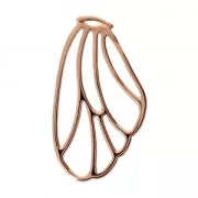 Pendant/spacer butterfly's wing 36x21 mm Rose Gold Tone x1