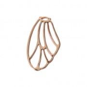 Pendant/spacer butterfly's wing 20.5x12 mm Rose Gold Tone x1|raw }}