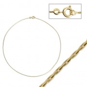Round brass paloma choker covered 1.10 mm - Gold Plated 3 microns x1