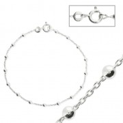Bracelet alternating forçat-link chain and 925 Sterling Silver balls 2.5 mm x1|raw }}