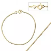 Brass curved gourmet mesh bracelet 1.60 mm - Gold Plated 3 microns x1