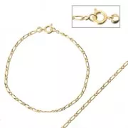 Figaro mesh bracelet (1x1) 2.10 mm - Gold Plated 3 microns x1