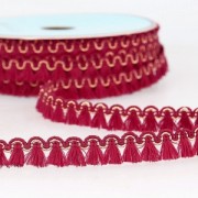 Mini tassel braid 13 mm Red/Gold x1m