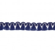 Mini tassel braid 13 mm Navy Blue/Gold x1m|raw }}