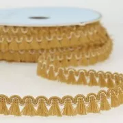 Mini tassel braid 13 mm Mustard/Gold x1m