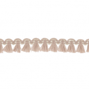 Mini tassel braid 13 mm Beige/Gold x1m