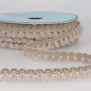 Mini tassel braid 13 mm Beige/Gold x1m