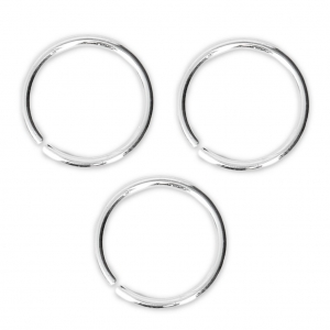 11.5x1 mm 925 Sterling Silver Open Jump rings x5