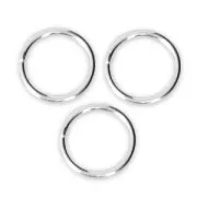 9x0.9 mm 925 Sterling Silver Closed jump rings x5