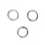 3.8x0.6 mm 925 Sterling Silver Closed jump rings x20|raw }}
