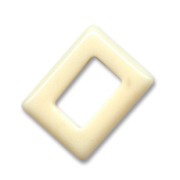 Rectangle ivory 26mm x1